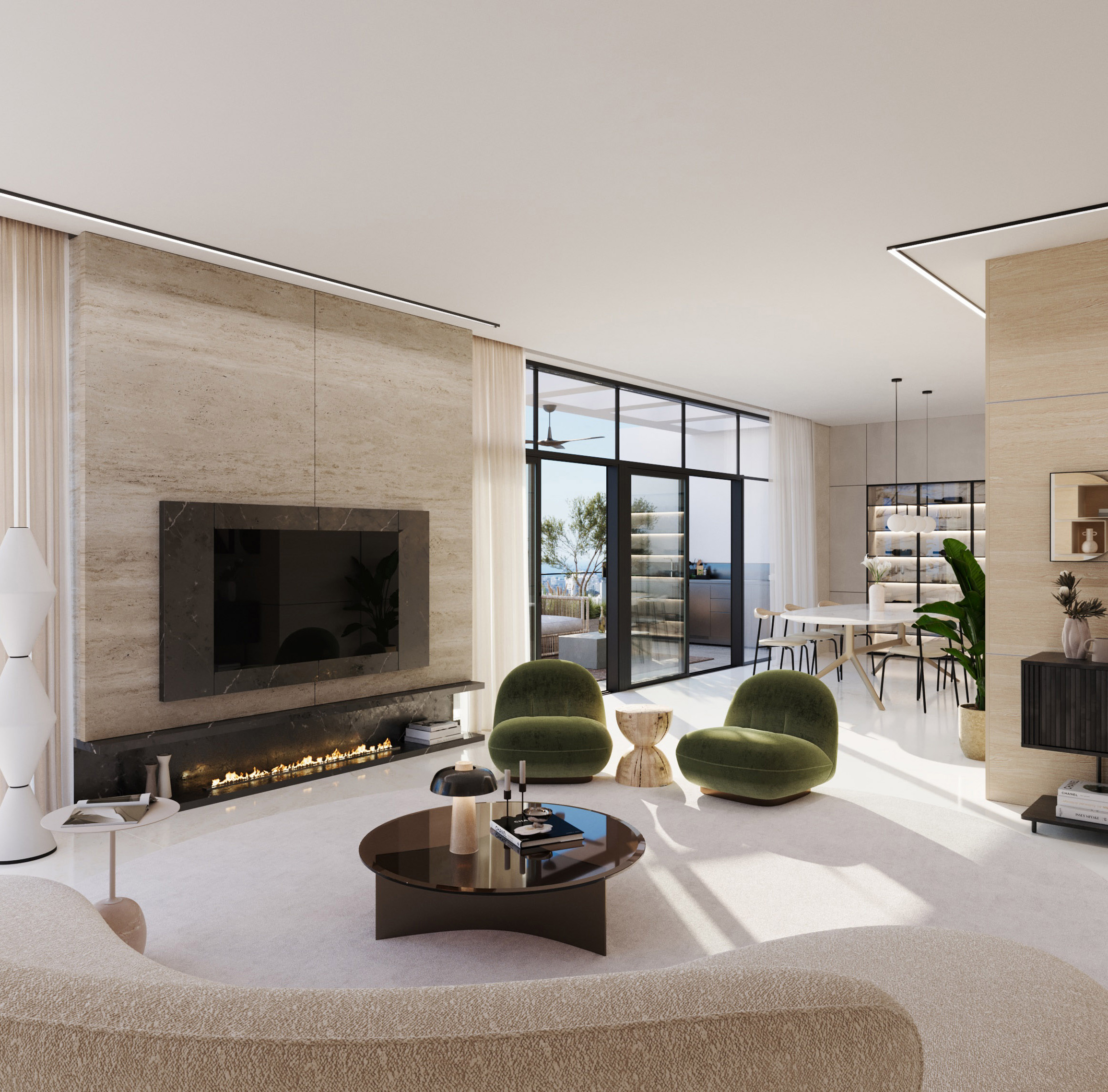 סלון פנטהאוז שישה חדרים דגם H copy